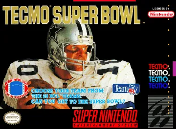 Tecmo Super Bowl (USA) (Beta) box cover front